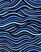 Ocean Wave Abstract Stripe Pattern Rug