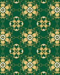 Ornate Floral Patterned Emerald Rug