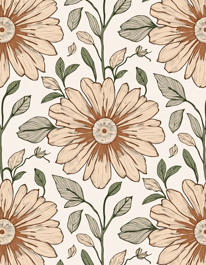 Vintage Floral Pattern Rug