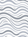 Curved Gentle Gray Stripe Pattern Rug