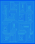 Geometric Maze Pattern Rug