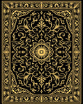 Ornate Floral Scrollwork Pattern Rug