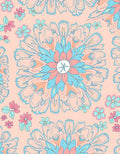 Whimsical Floral Mandala Pattern Rug