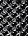 Abstract Black White Swirl Pattern Rug