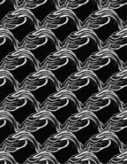 Abstract Black White Swirl Pattern Rug