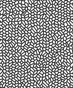 Abstract Organic Black White Pattern Rug