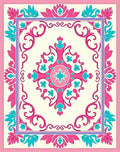 Vibrant Floral Medallion Pattern Rug