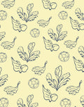 Simple Botanical Sketch Pattern Rug