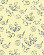 Simple Botanical Sketch Pattern Rug