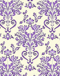 Elegant Purple Floral Scroll Pattern Rug