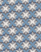 Geometric Star Flower Tile Pattern Rug