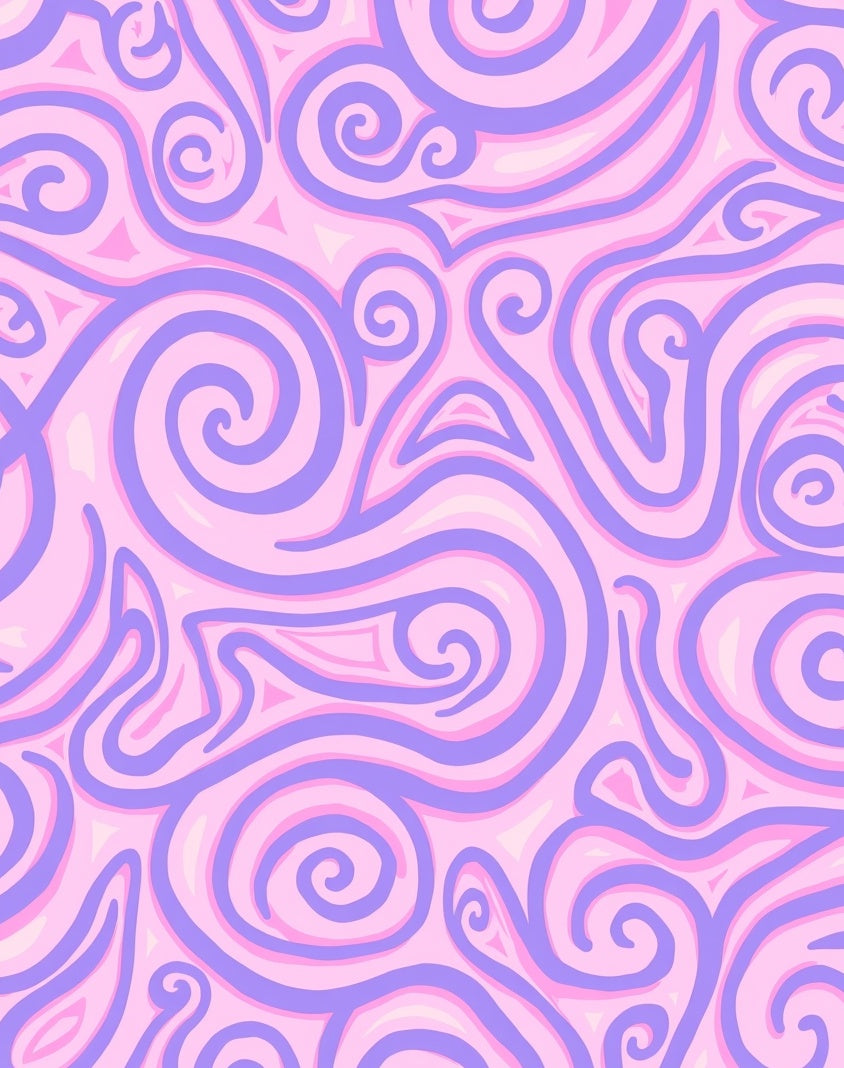 Sweet Swirls Lavender Pink Harmony Rug