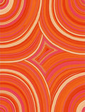 Orange Pink Swirl Pattern Rug