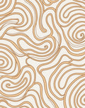 Abstract Swirls Warm Tones Pattern Rug