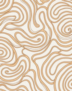 Abstract Swirls Warm Tones Pattern Rug