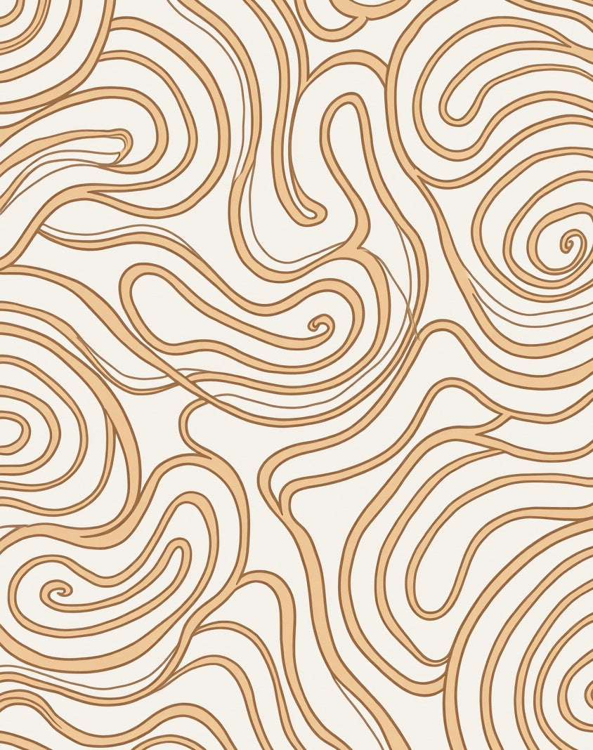 Abstract Swirls Warm Tones Pattern Rug