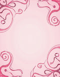 Pink Swirls Curves Pattern Rug