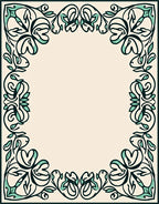 Vintage Floral Border Design Rug