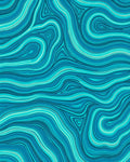 Ocean Blue Swirl Pattern Rug