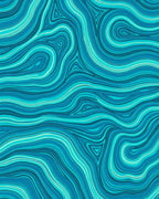 Ocean Blue Swirl Pattern Rug