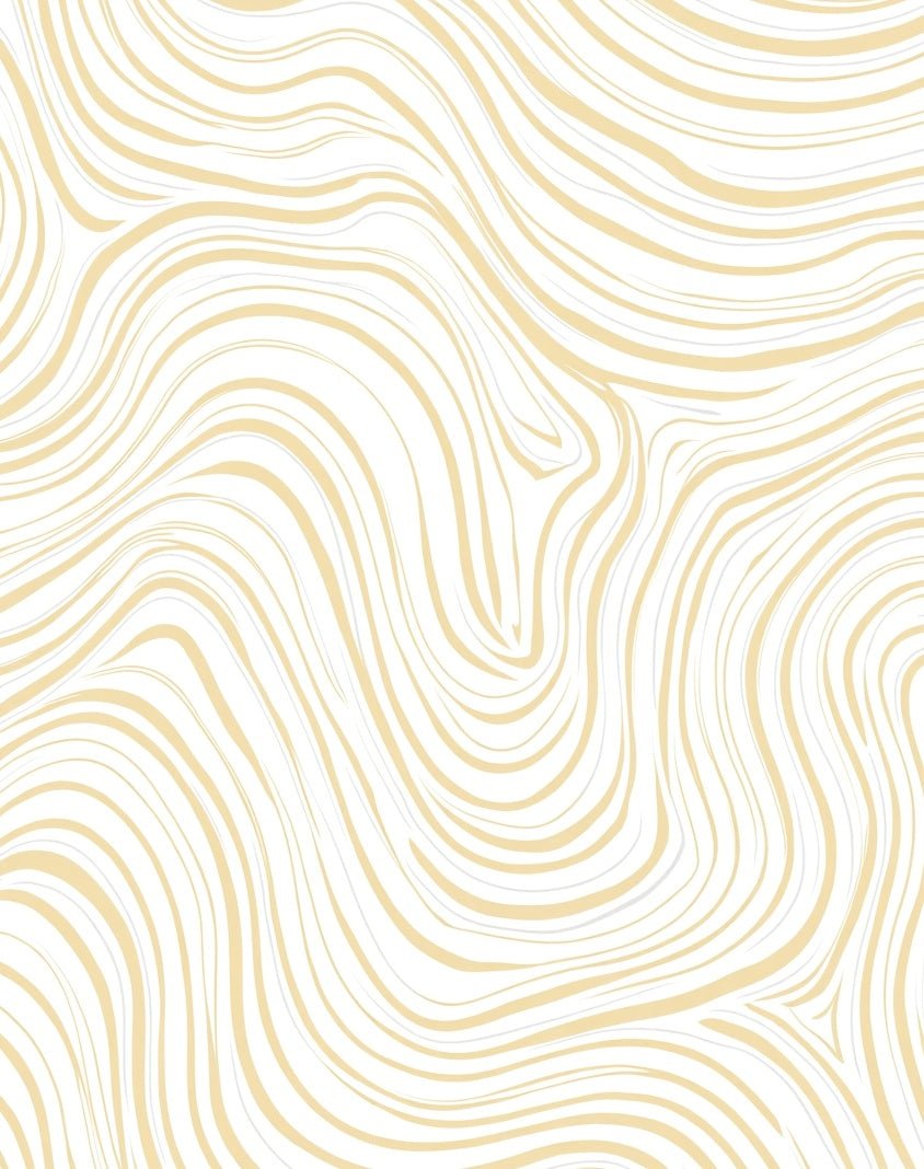 Abstract Swirl Soft Yellow Pattern Rug