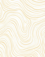 Abstract Swirl Soft Yellow Pattern Rug