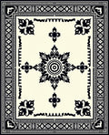 Classic Geometric Floral Mandala Rug