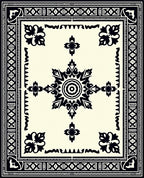 Classic Geometric Floral Mandala Rug