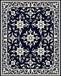 Elegant Floral Scroll Pattern Rug