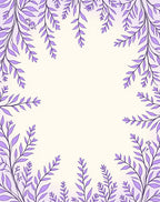 Lavender Leafy Vine Pattern Rug