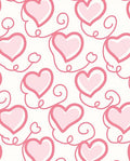 Pink Heart Swirl Pattern Rug