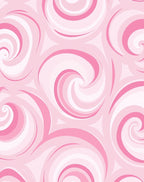 Pink Swirl Abstract Pattern Design Rug