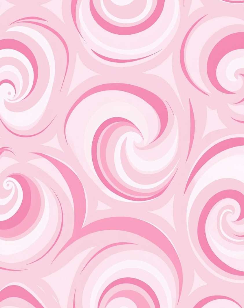Pink Swirl Abstract Pattern Design Rug