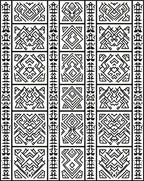 Geometric Tribal Maze Pattern Rug