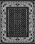 Intricate Black White Geometric Mandala Rug
