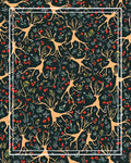 Whimsical Woodland Creatures and Berry Pattern Rug