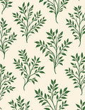 Dark Green Leafy Branch Repeat Rug