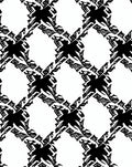 Bold Black White Interlocking Shapes Rug