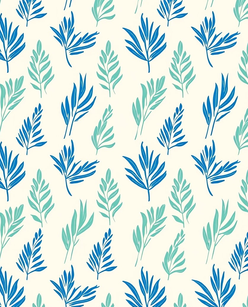 Tropical Leaf Pattern Rug