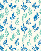 Tropical Leaf Pattern Rug