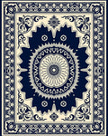 Intricate Floral Medallion Pattern Rug
