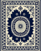 Intricate Floral Medallion Pattern Rug
