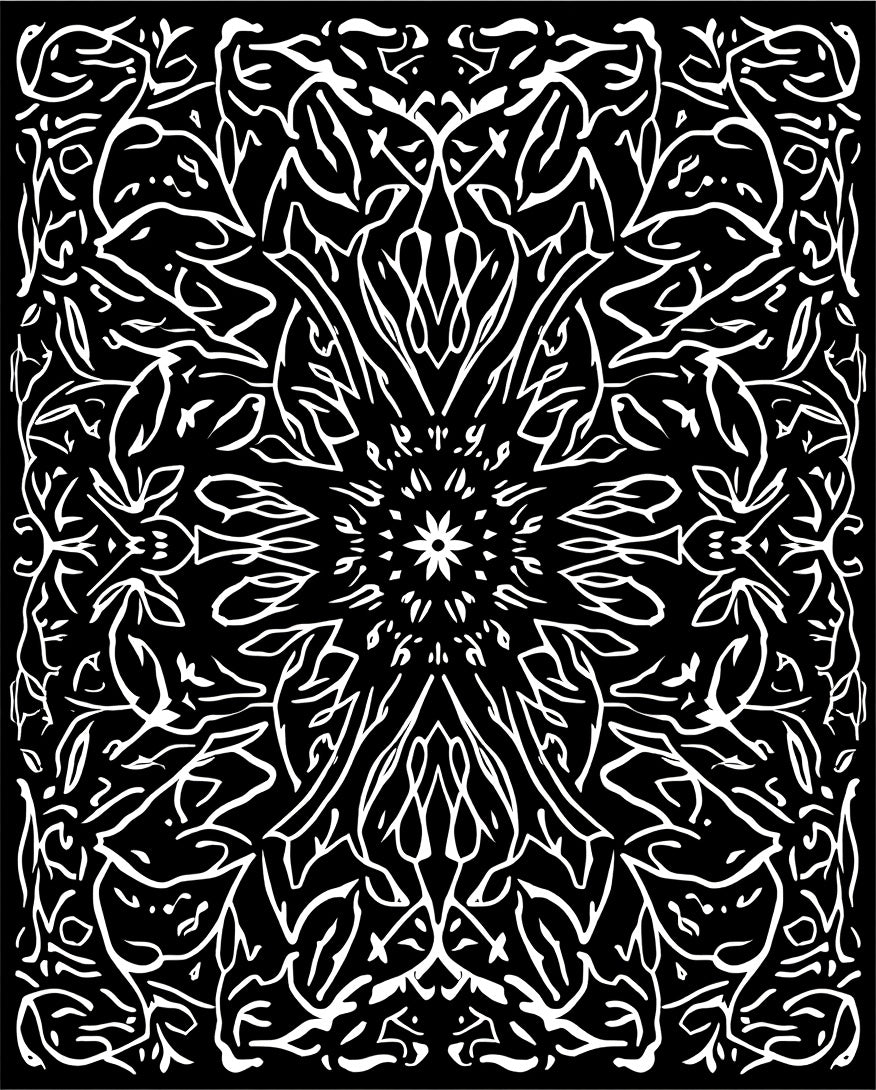Abstract Nature Inspired Mandala Design Rug
