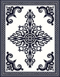 Ornate Filigree Decorative Square Pattern Rug
