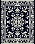 Intricate Floral Mandala Bordered Design Rug