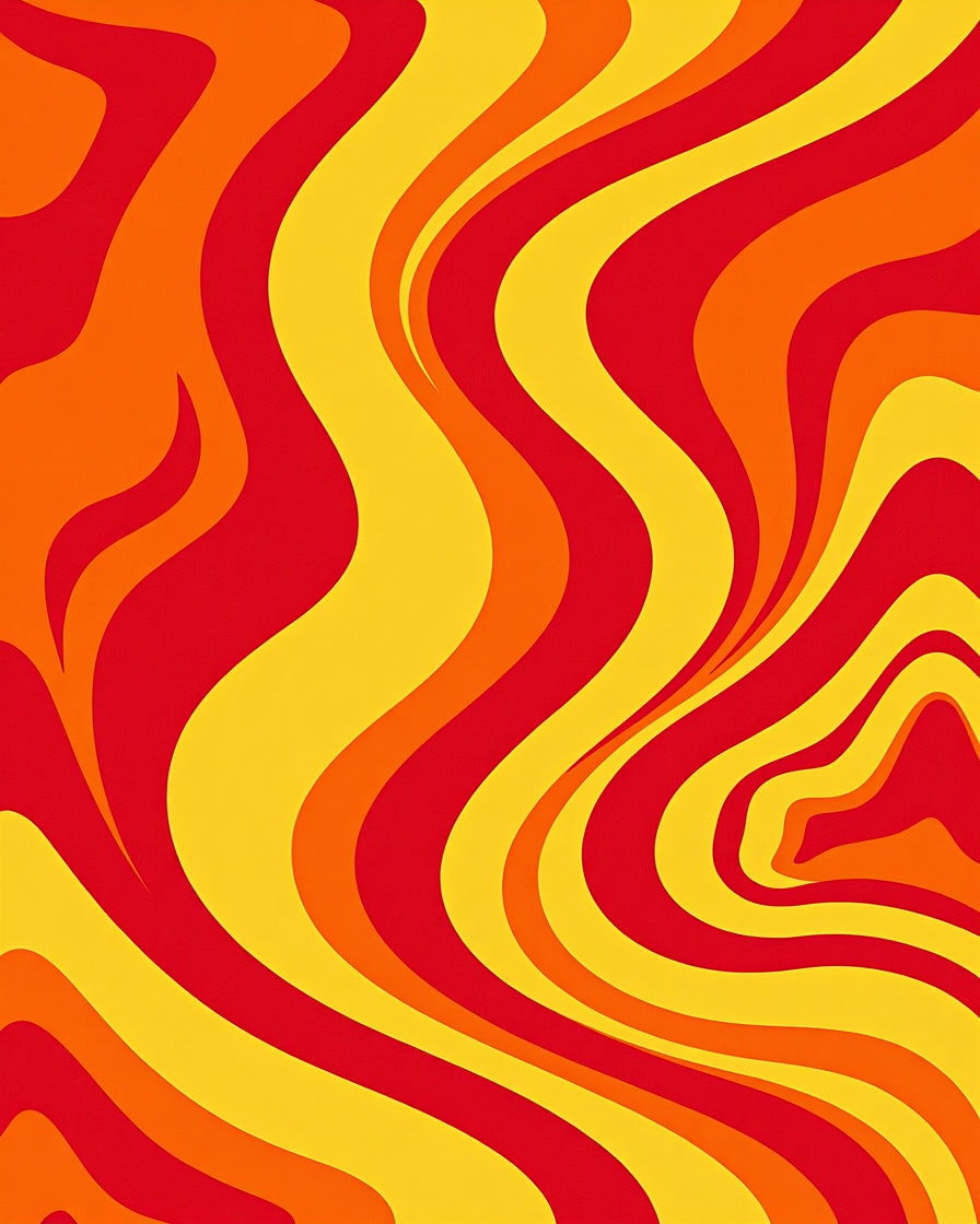 Retro Swirl Pattern Rug