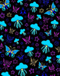 Vibrant Butterfly and Jellyfish Medley Rug