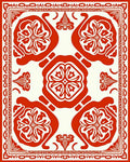 Classic Red Floral Ornamental Rug
