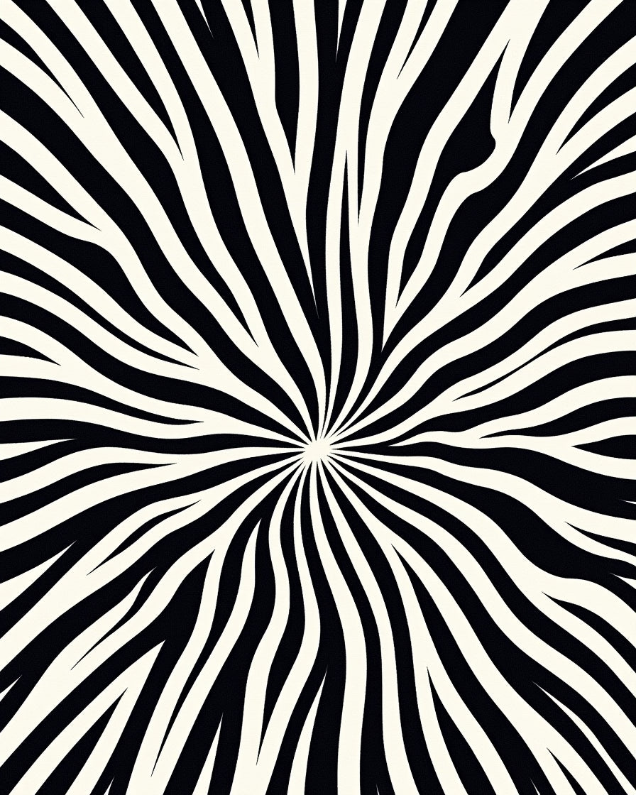 Bold 2 Tone Radial Stripe Rug