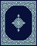 Intricate Floral Border Medallion Design Rug